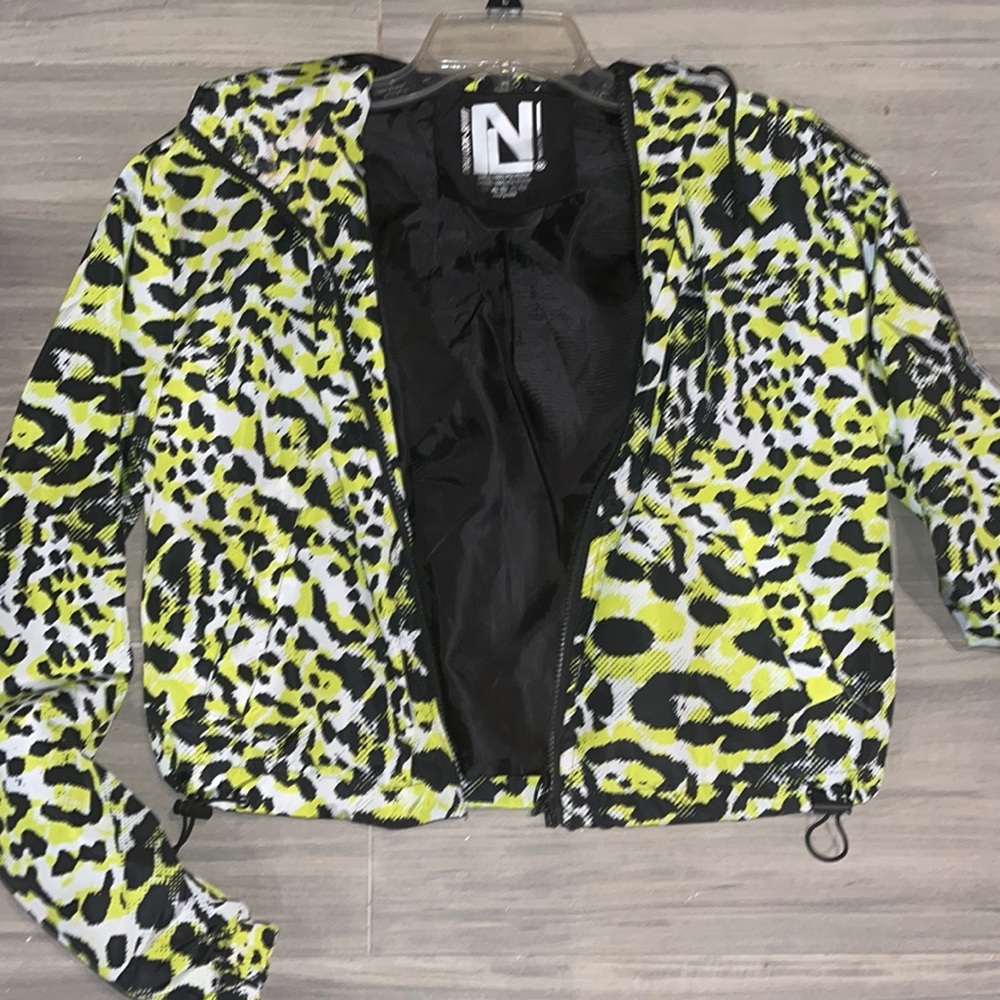 New Look Sport Lime Green Cheetah Jacket